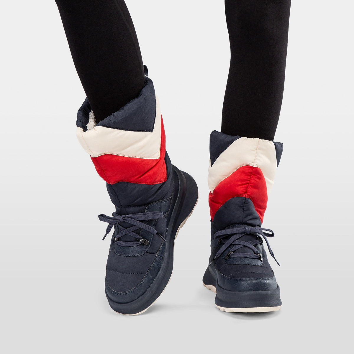 W BLISS APRES BOOT, NAVY / CREA, 36/5.5