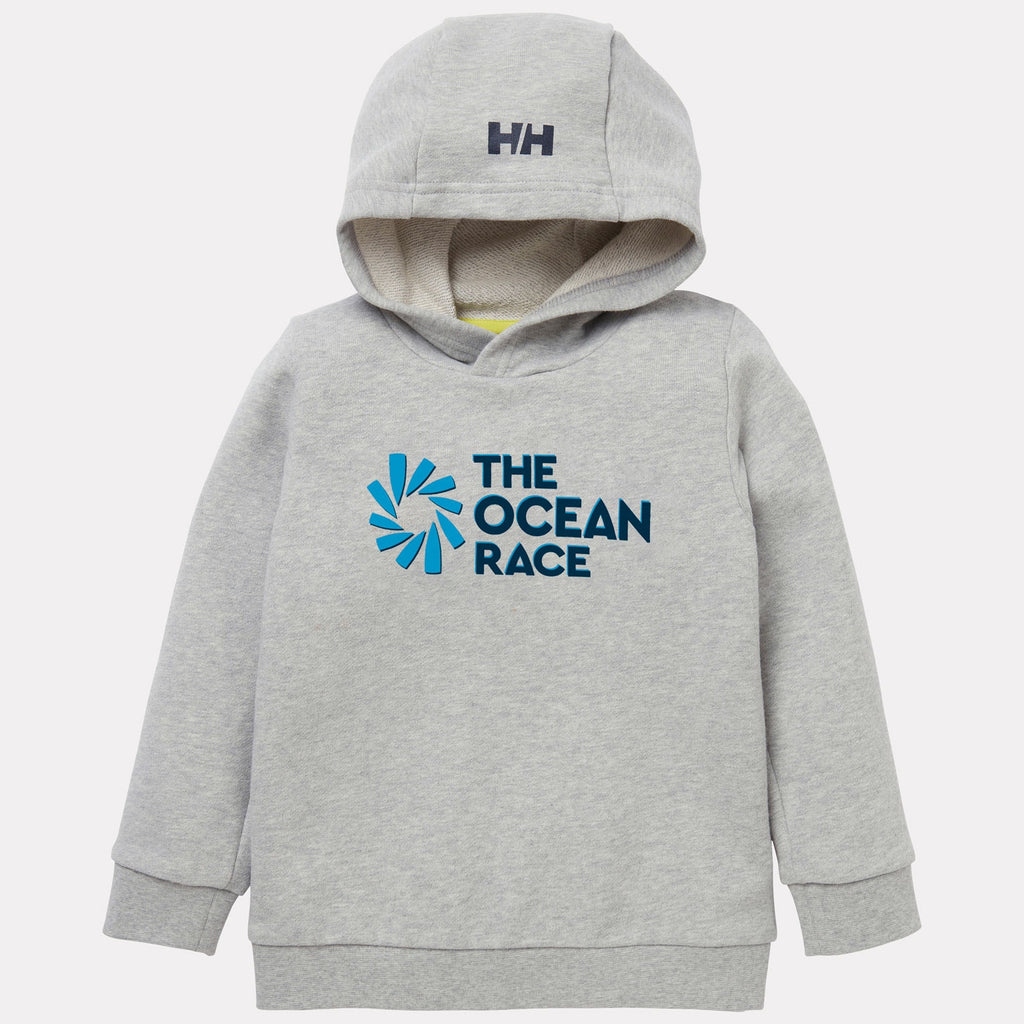 K/JR THE OCEAN RACE HOODIE, GREY MELANG, 116/6