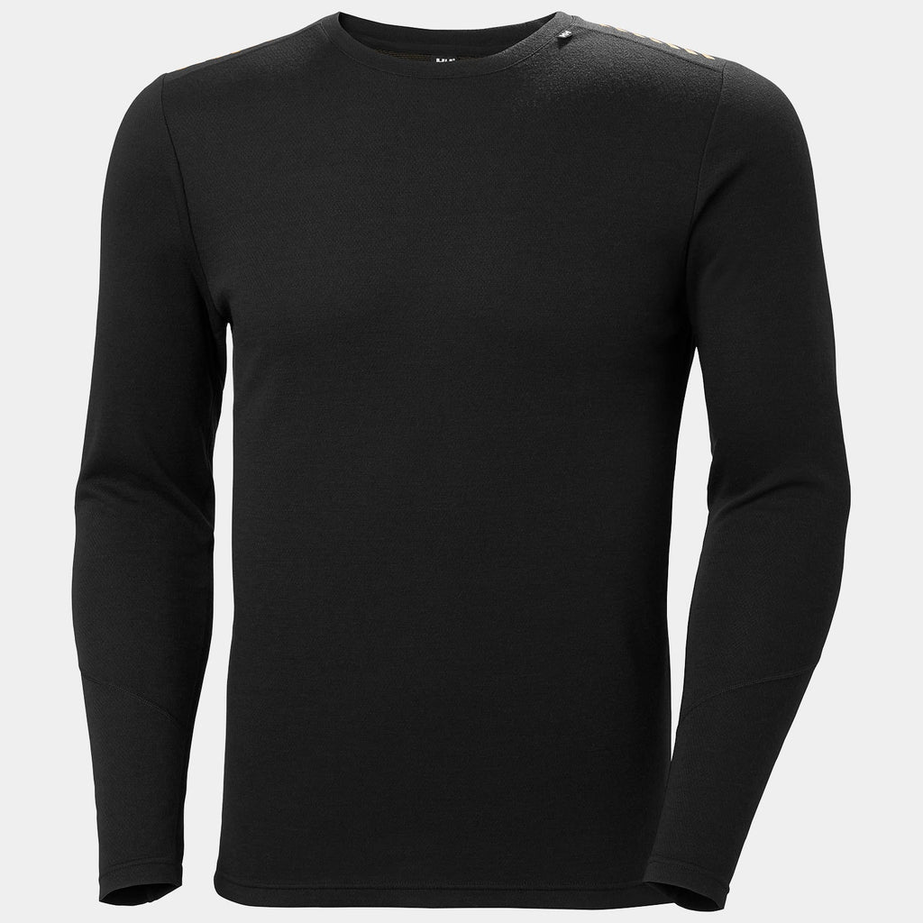 HH LIFA MERINO MIDWEIGHT SET, BLACK, XXL