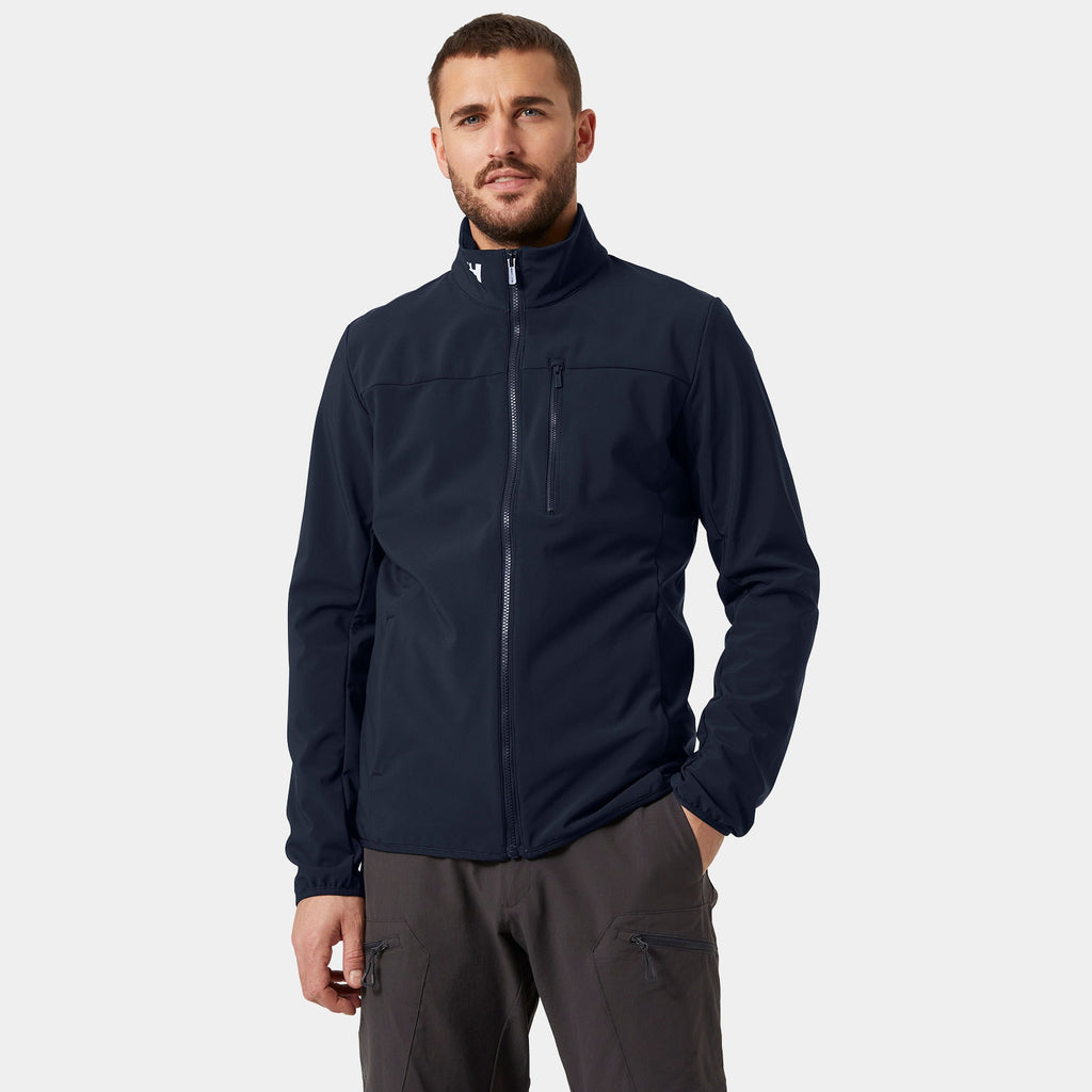 CREW SOFTSHELL JACKET 20, NAVY, XXL