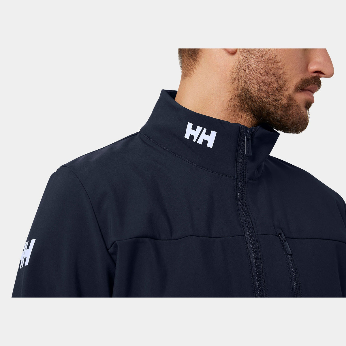 CREW SOFTSHELL JACKET 20, NAVY, XXL