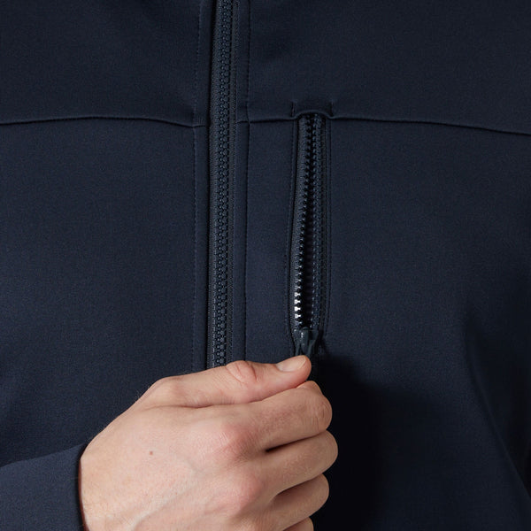 CREW FLEECE JACKET, NAVY, XXL