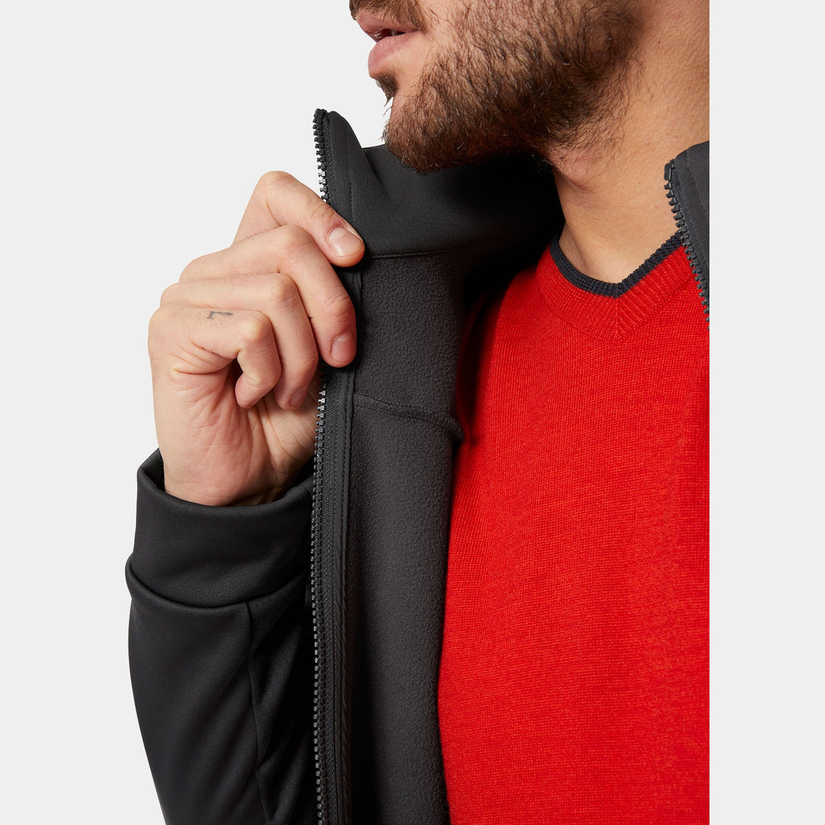 CREW FLEECE JACKET, EBONY, S