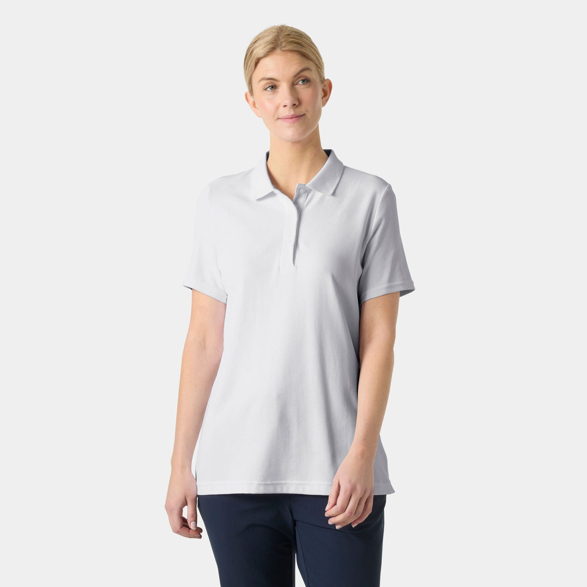 W CREW TECH POLO, WHITE, L