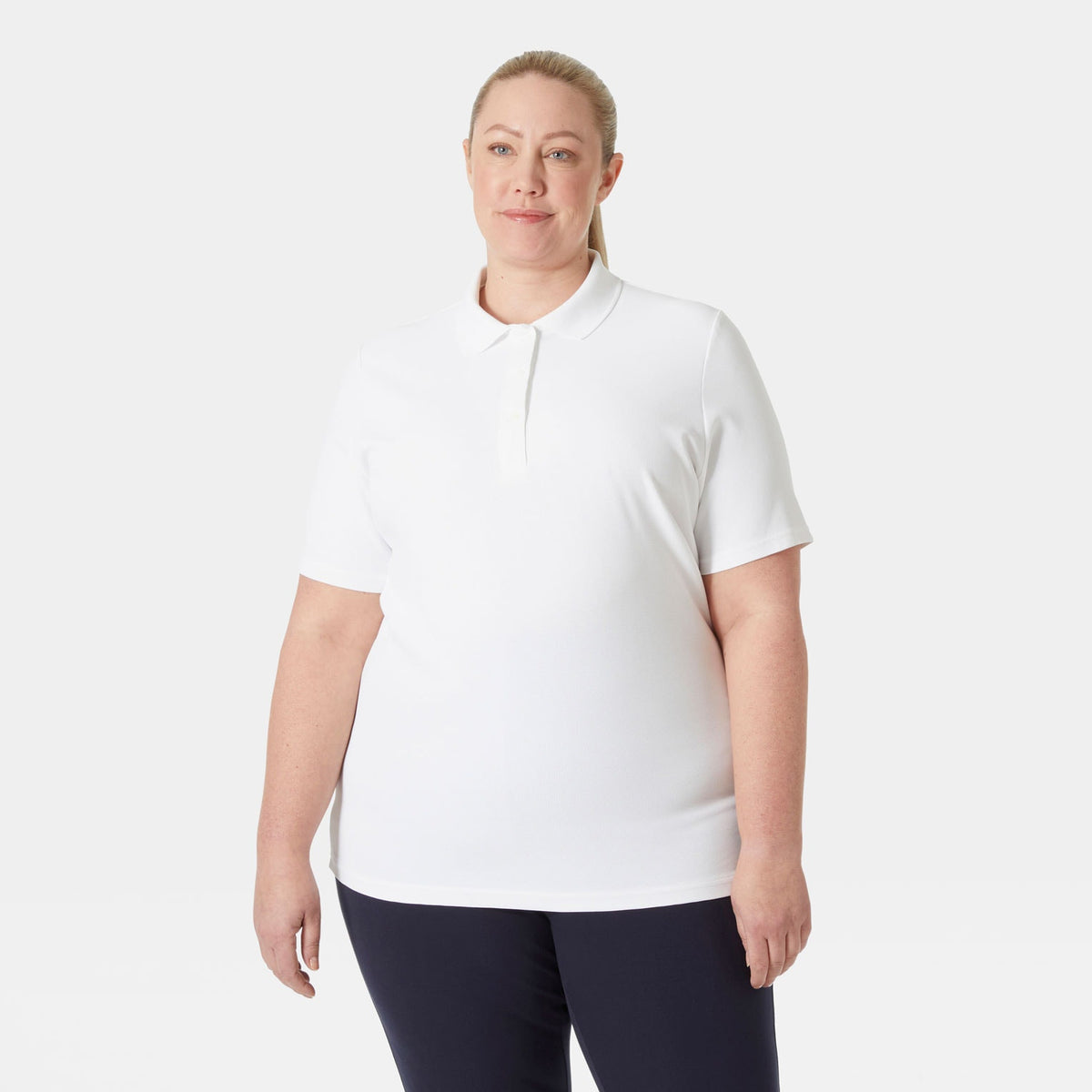 W CREW TECH POLO, WHITE, L