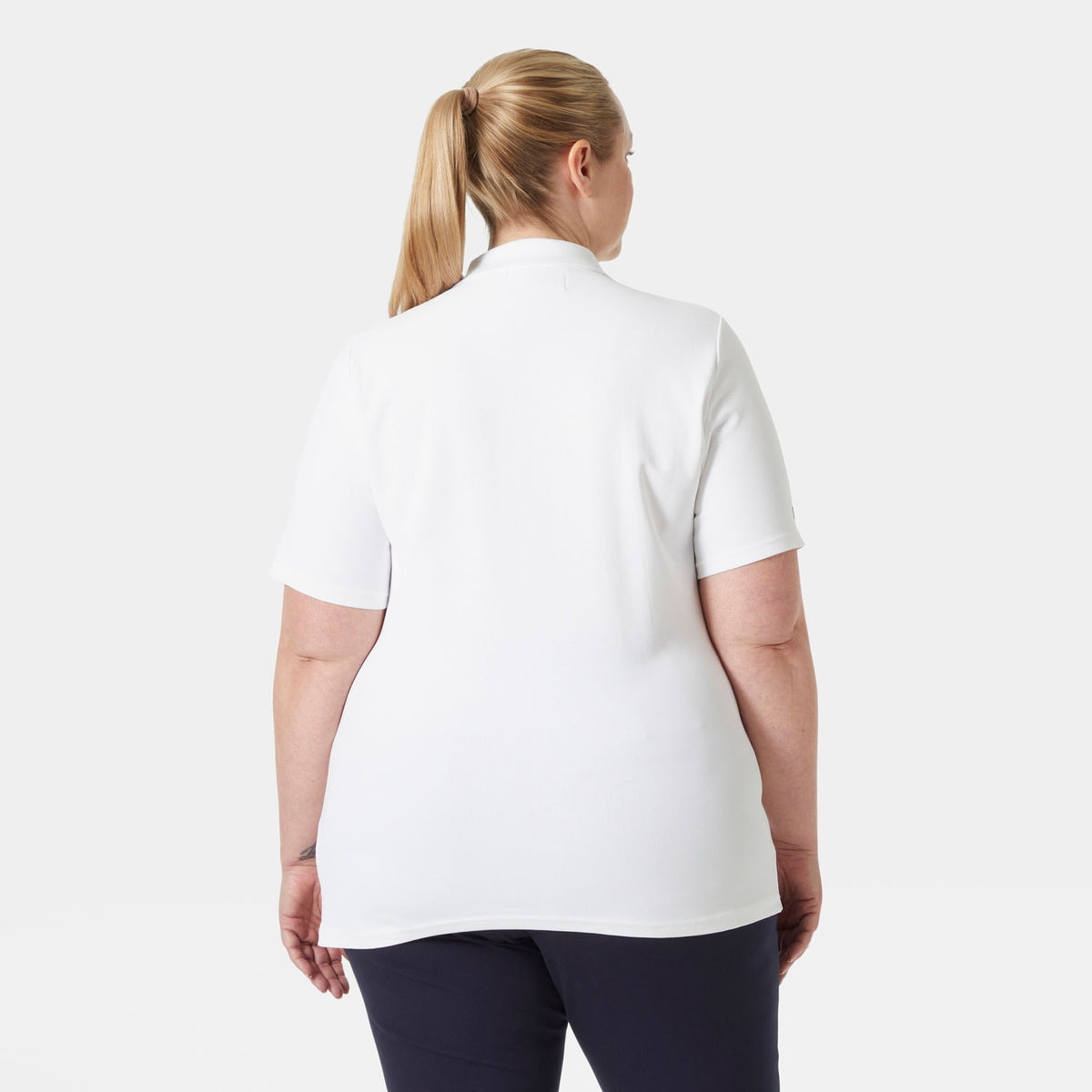 W CREW TECH POLO, WHITE, L