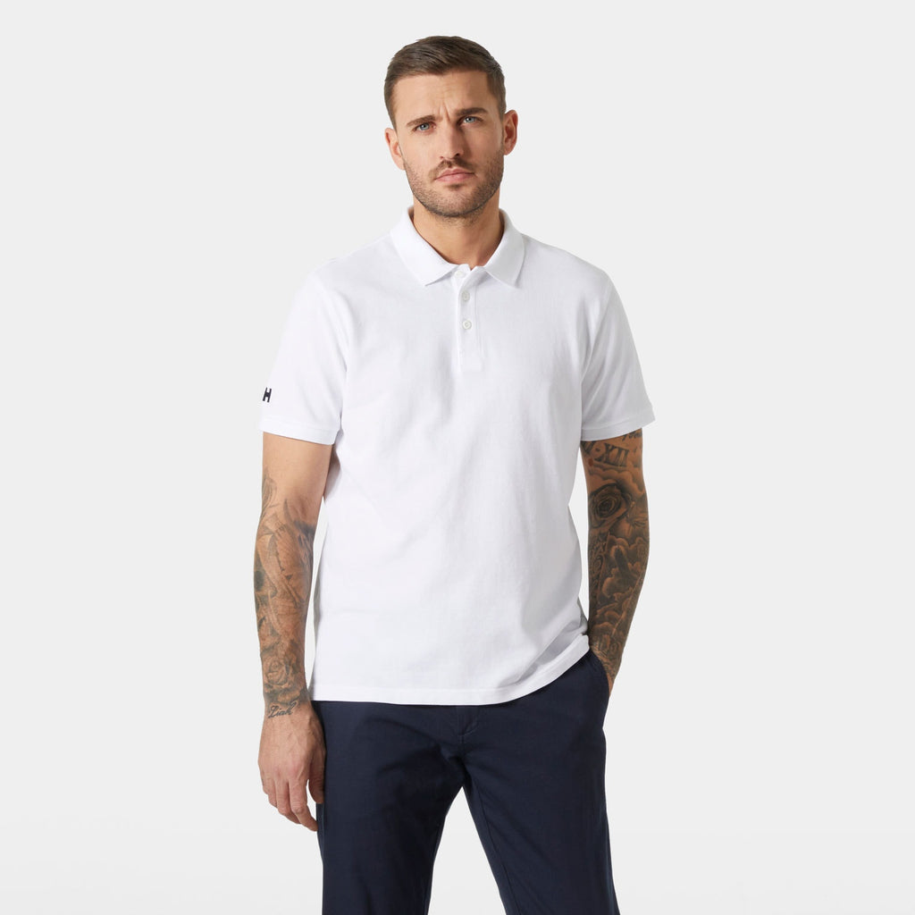 CREW POLO, WHITE, XXL