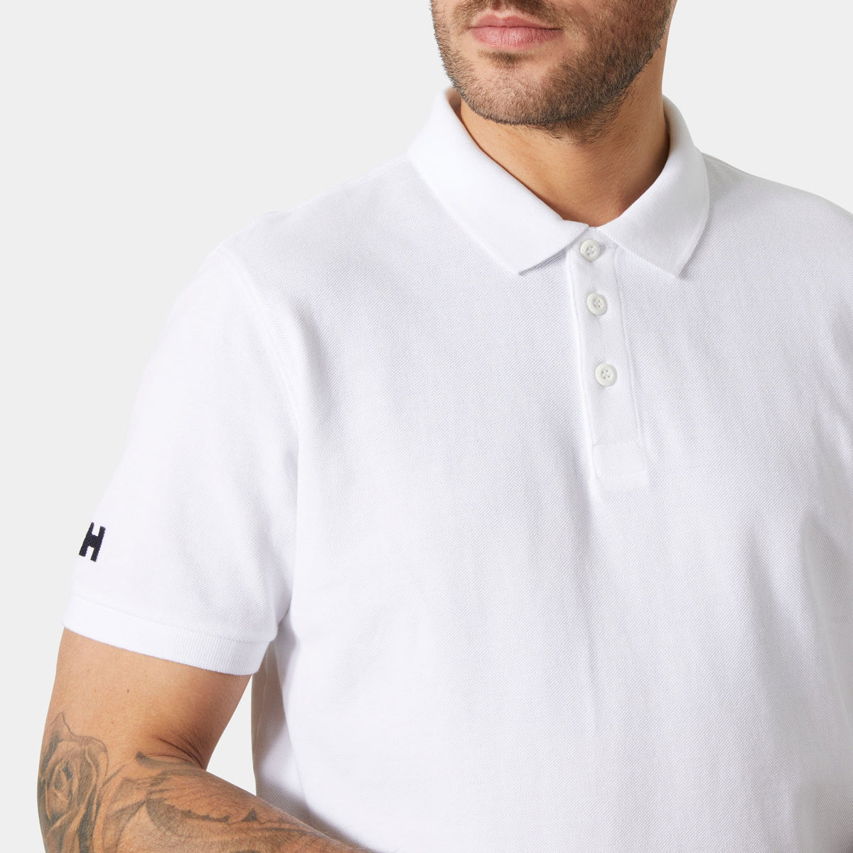 CREW POLO, WHITE, XXL
