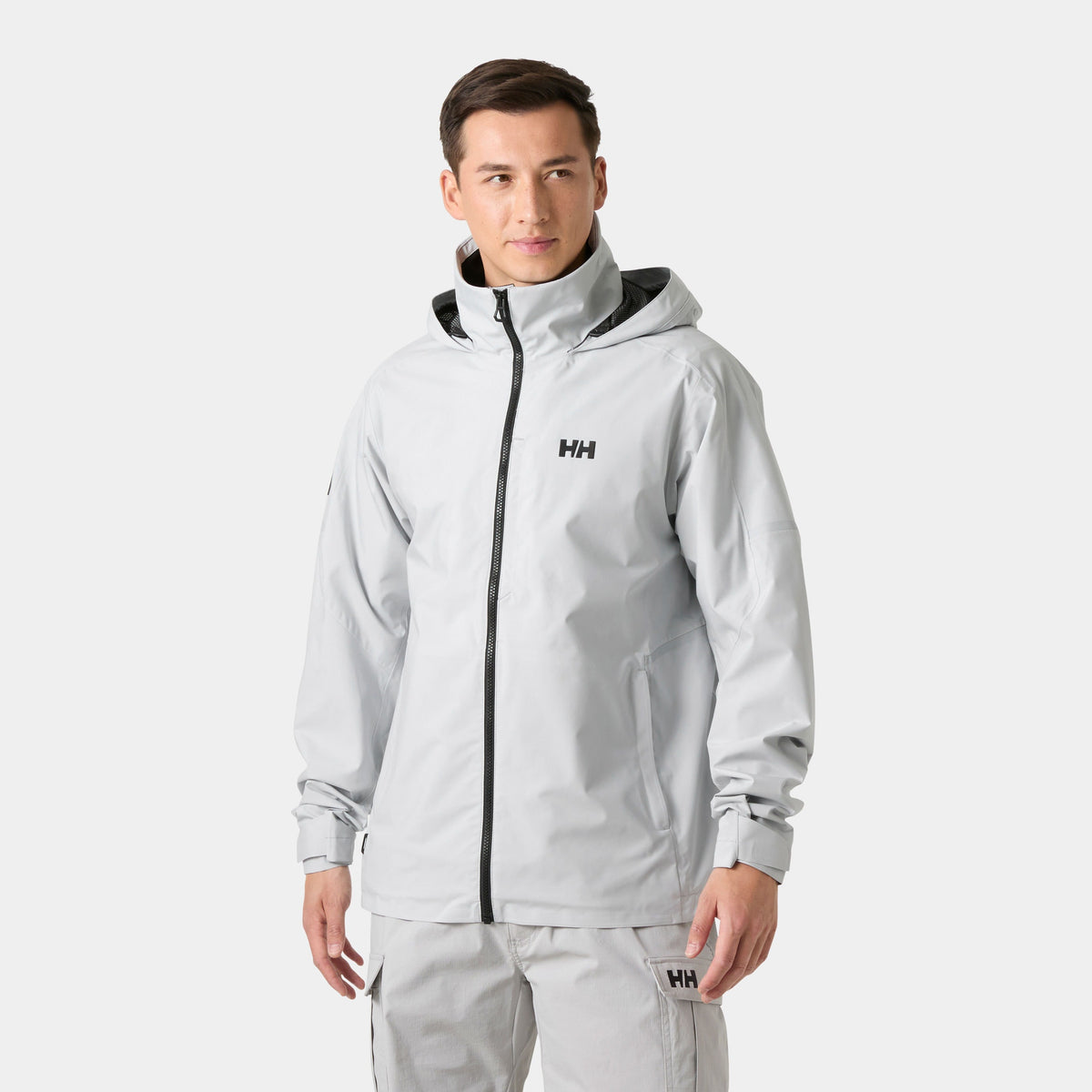 HP RACING HOODED JACKET 20, GREY FOG, M