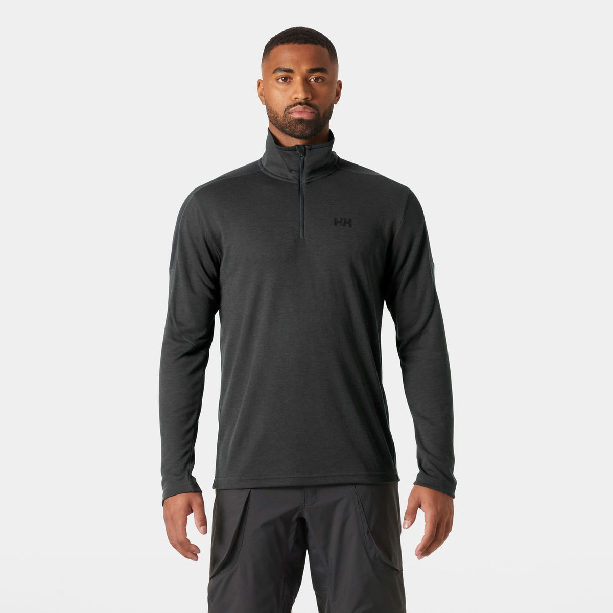 HP 1/2 ZIP PULLOVER 20, EBONY, L