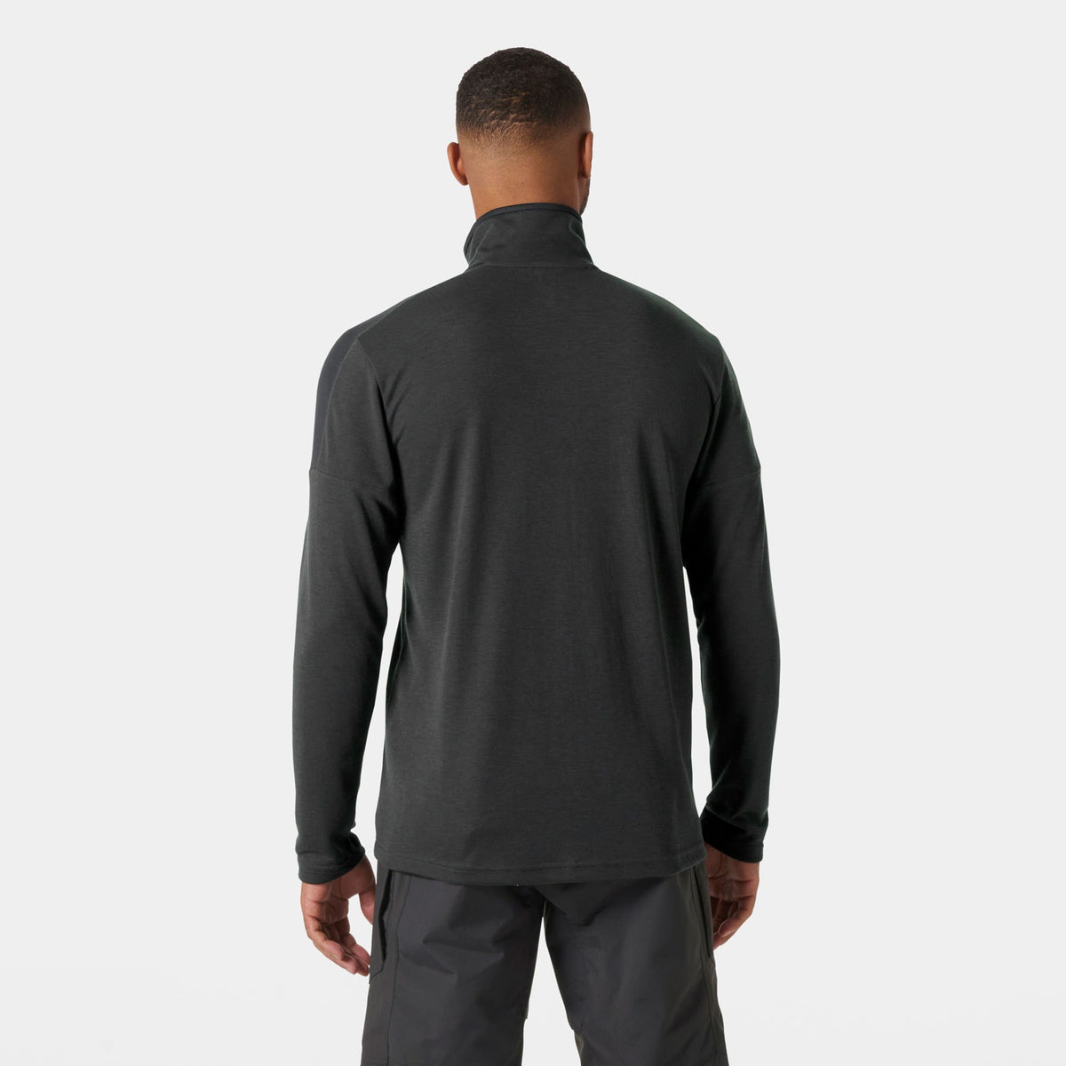 HP 1/2 ZIP PULLOVER 20, EBONY, L