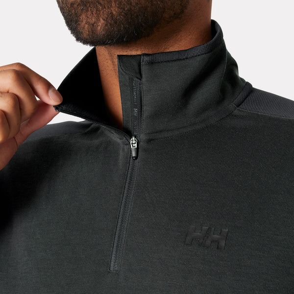 HP 1/2 ZIP PULLOVER 20, EBONY, L