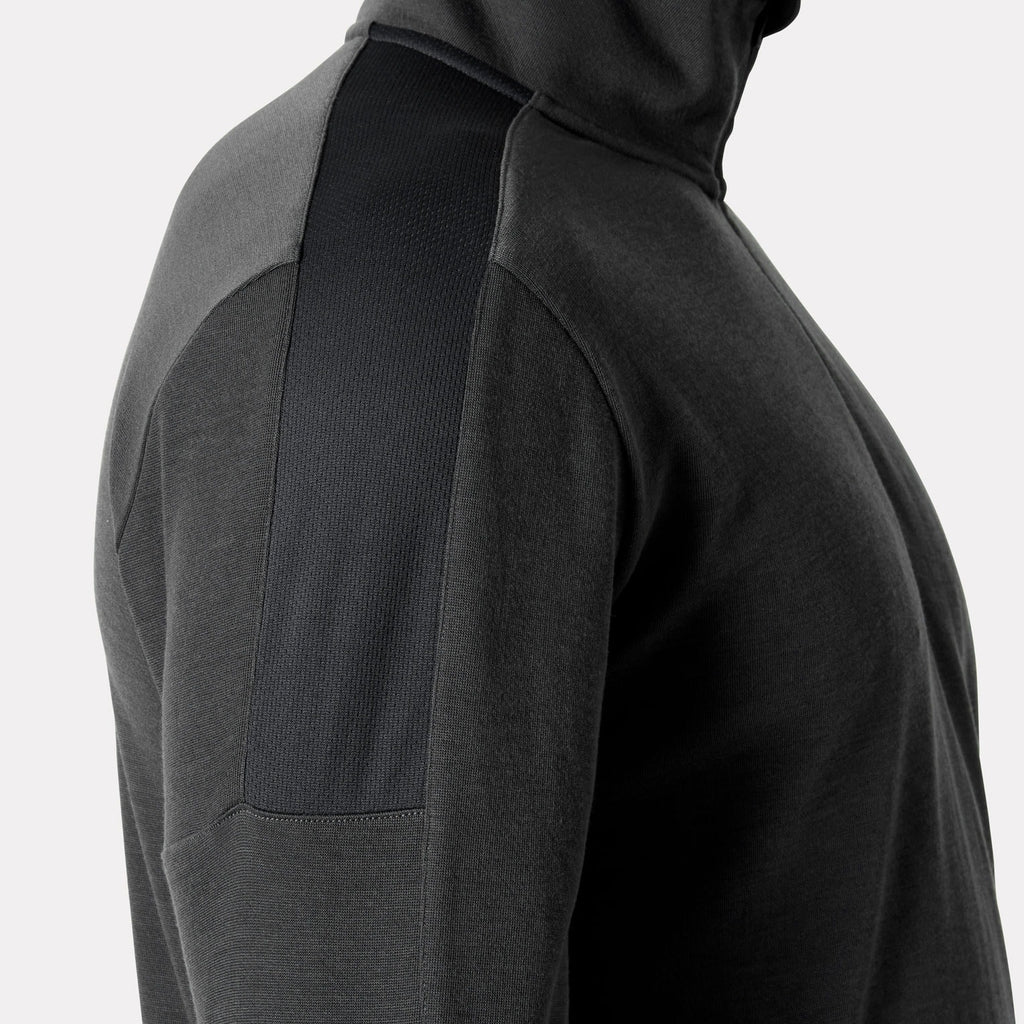 HP 1/2 ZIP PULLOVER 20, EBONY, L