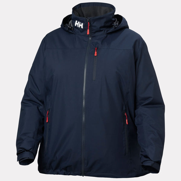 W CREW HOODED MID PLUS JK 20, NAVY, 1X
