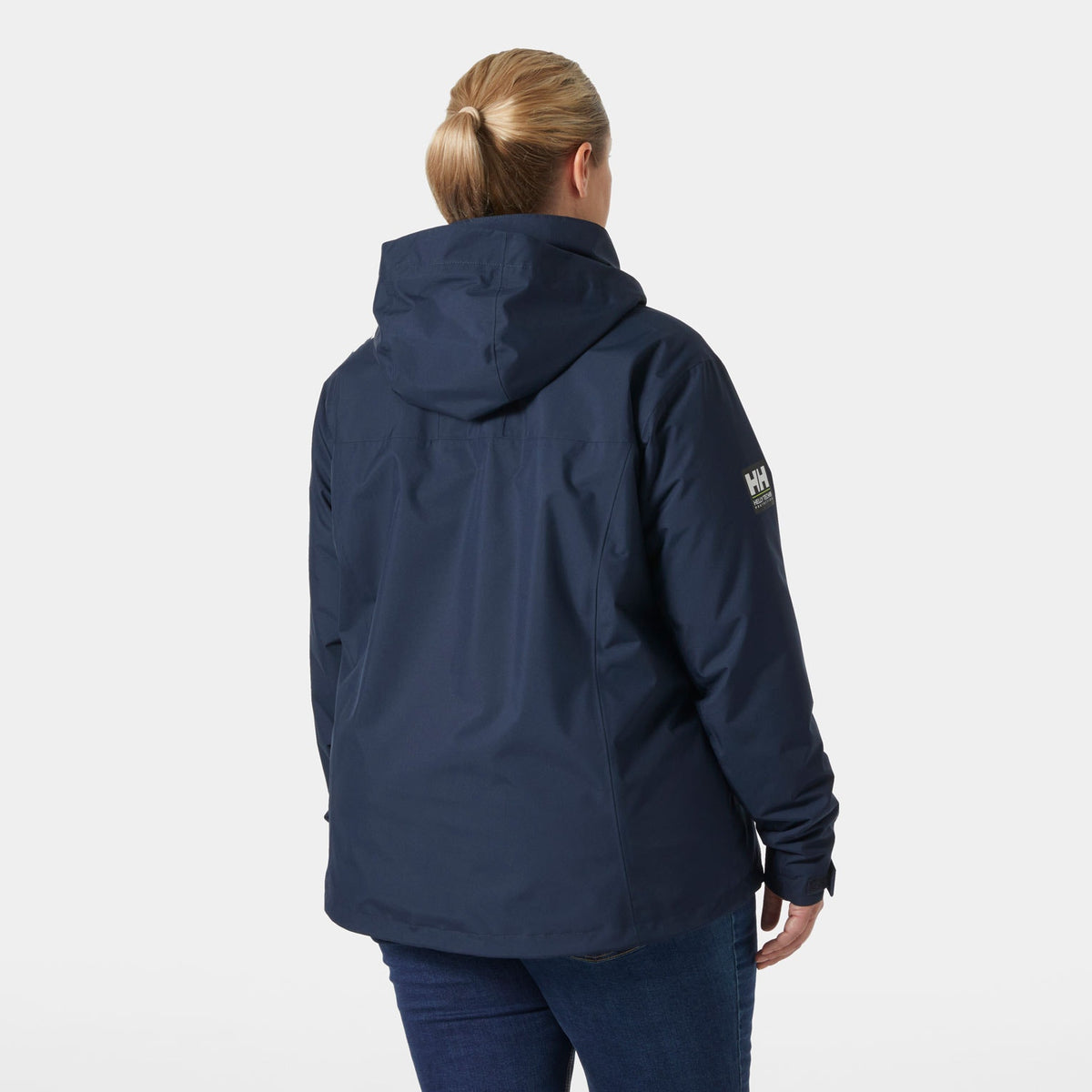 W CREW HOODED MID PLUS JK 20, NAVY, 1X
