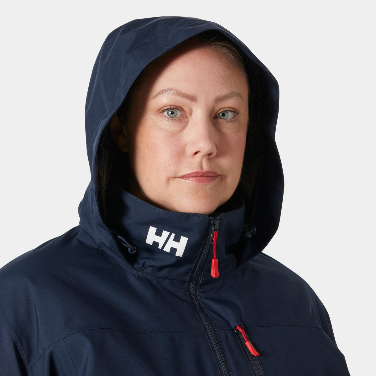 W CREW HOODED MID PLUS JK 20, NAVY, 1X