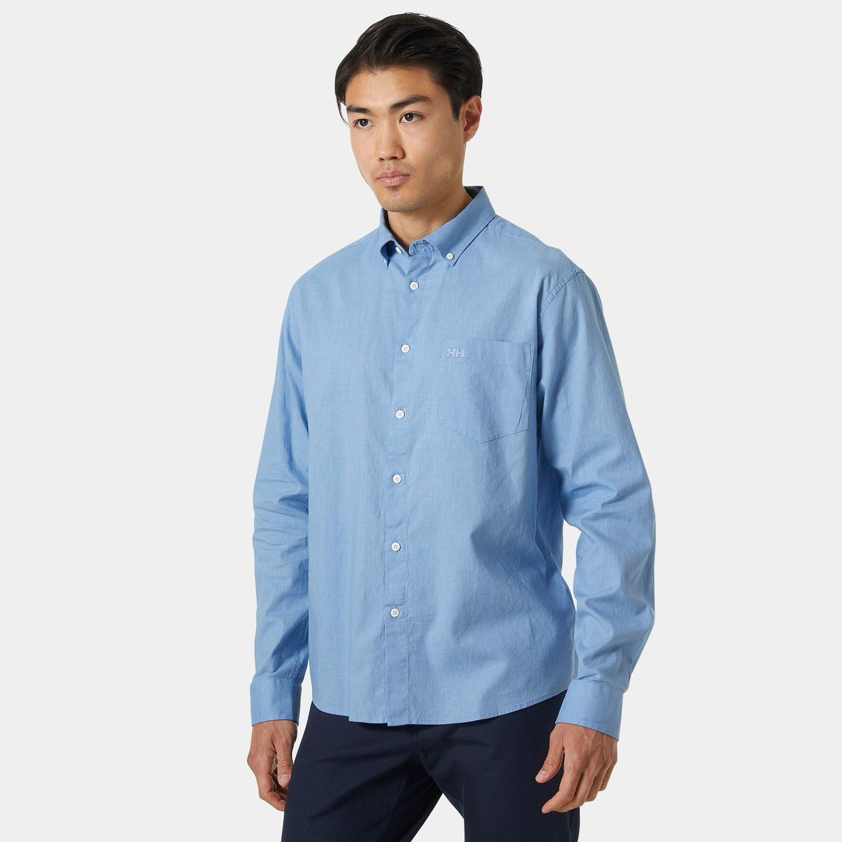 CLUB LS SHIRT, BRIGHT BLUE, XXL
