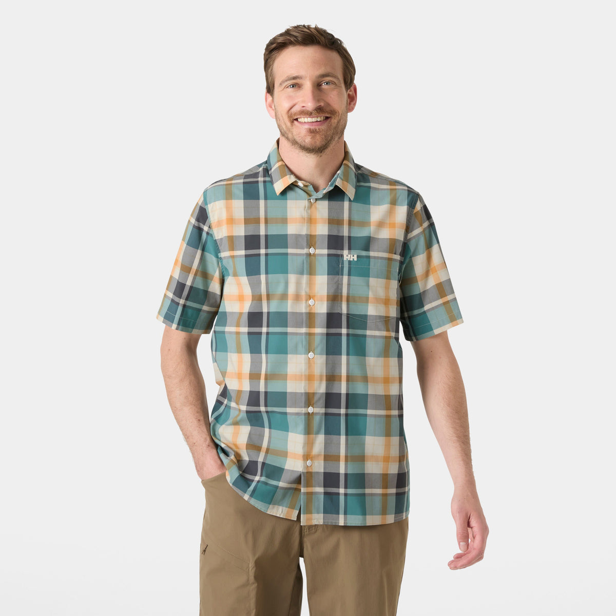 FJORD QD SS SHIRT 20, OPAL GREEN, L