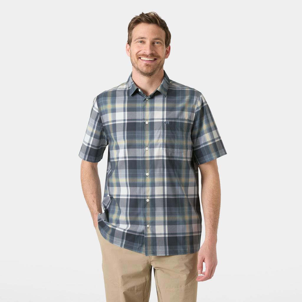 FJORD QD SS SHIRT 20, WASHED NAVY, L