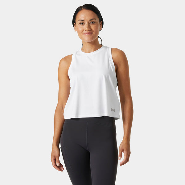 W OCEAN CROPPED TANK TOP, WHITE, XL