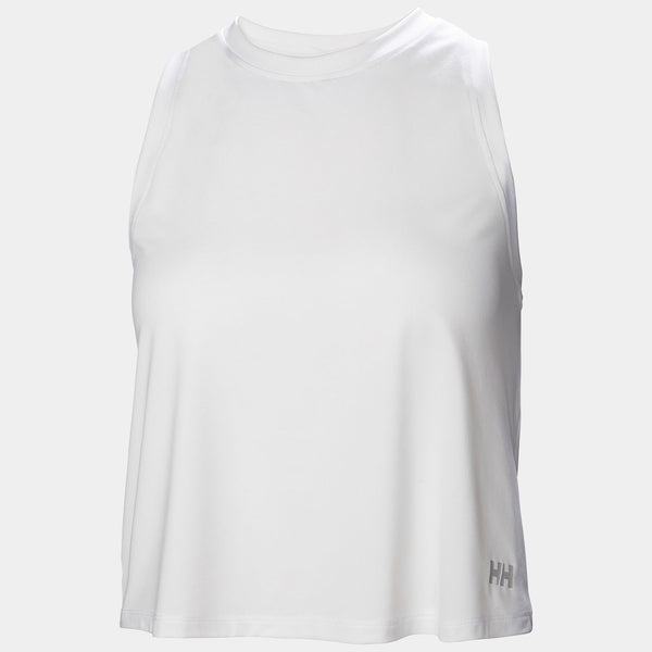 W OCEAN CROPPED TANK TOP, WHITE, XL