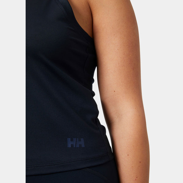 W OCEAN CROPPED TANK TOP, NAVY, L