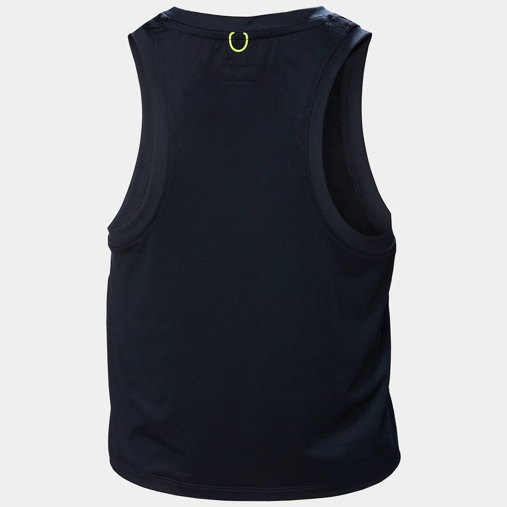 W OCEAN CROPPED TANK TOP, NAVY, L