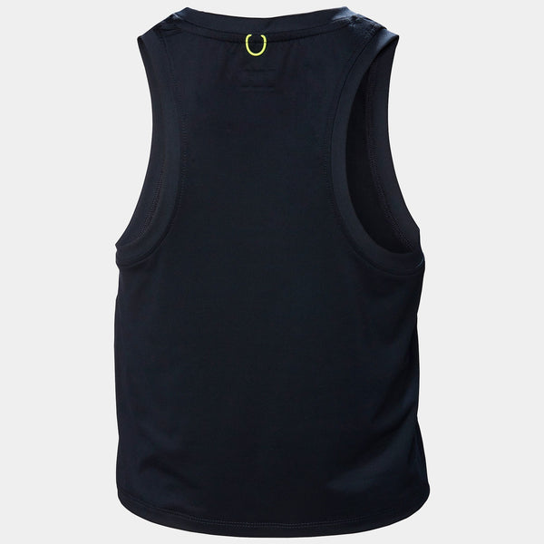 W OCEAN CROPPED TANK TOP, NAVY, L