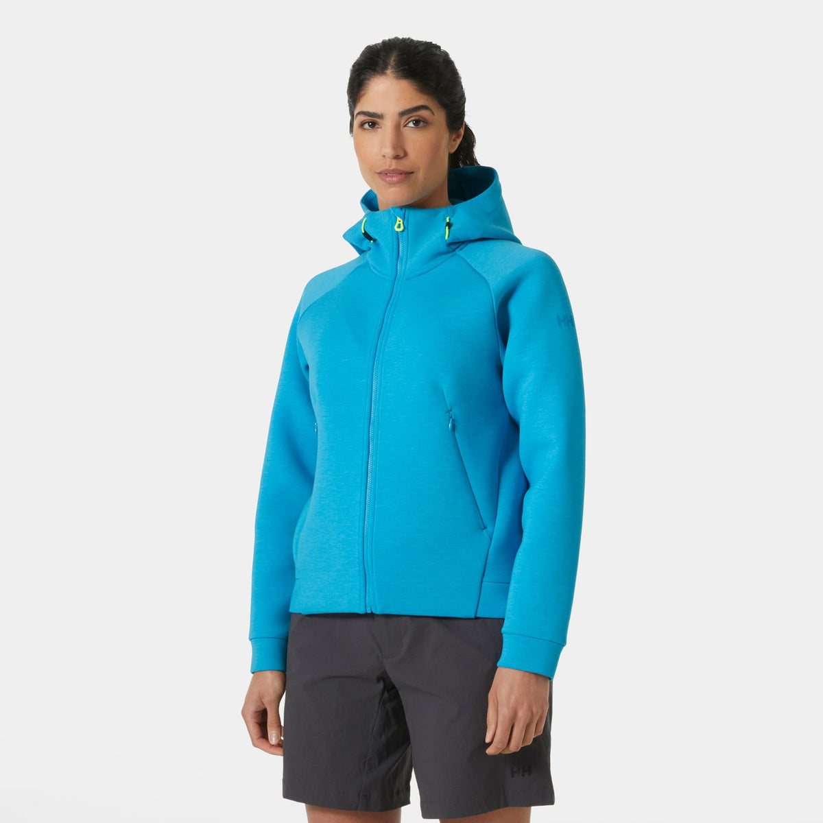 W HP OCEAN  FZ SHORT JACKET, CYAN, L