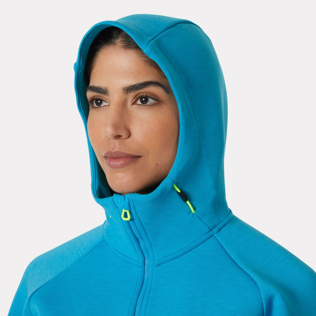 W HP OCEAN  FZ SHORT JACKET, CYAN, L