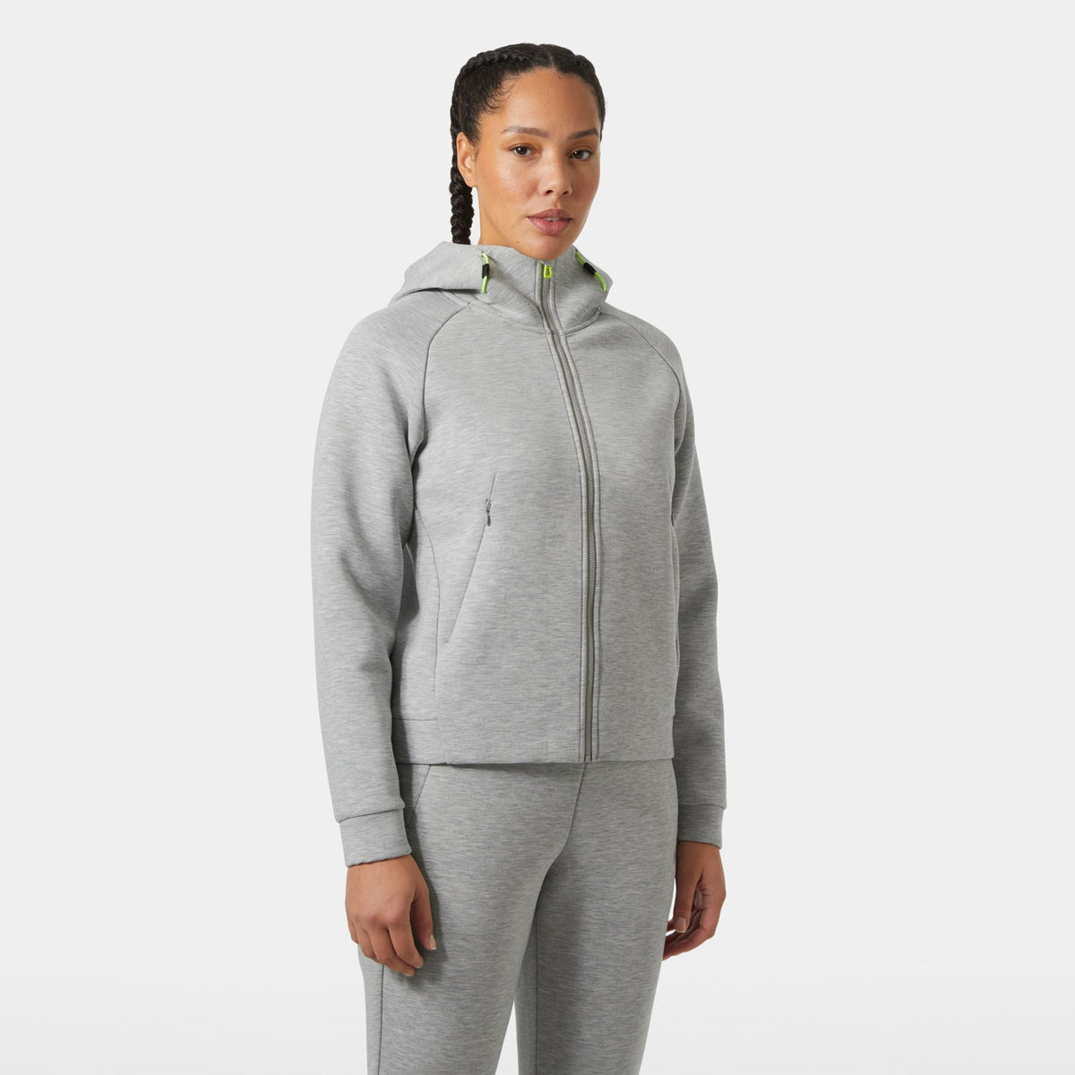 W HP OCEAN FZ JACKET 20, GREY MELANG, L