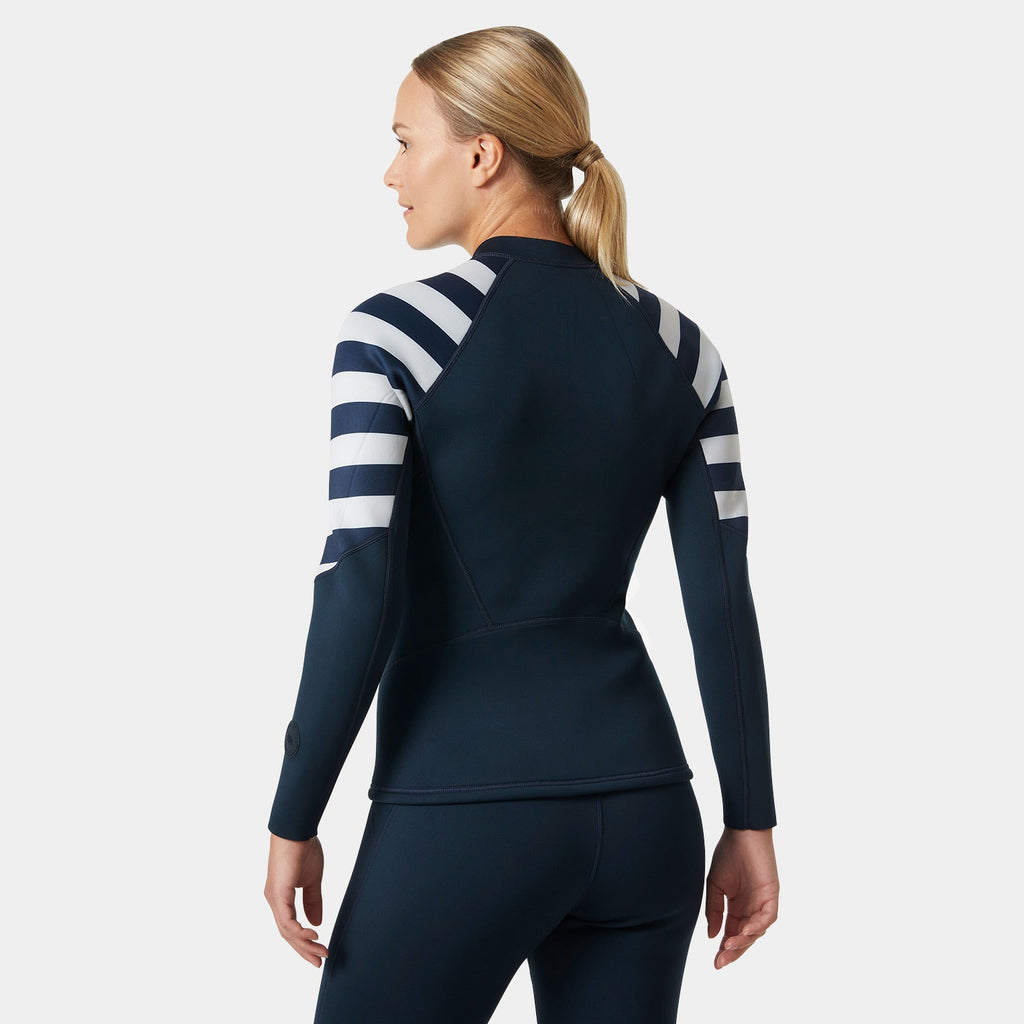 W WATERWEAR JACKET 20, NAVY STRIPE, L