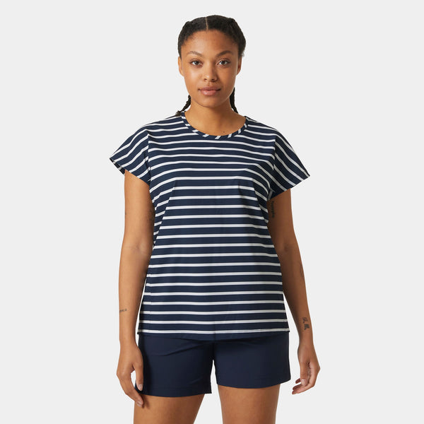 W THALIA SUMMER TOP, NAVY STRIPE, XL