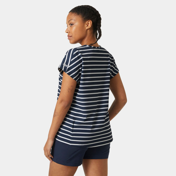 W THALIA SUMMER TOP, NAVY STRIPE, XL