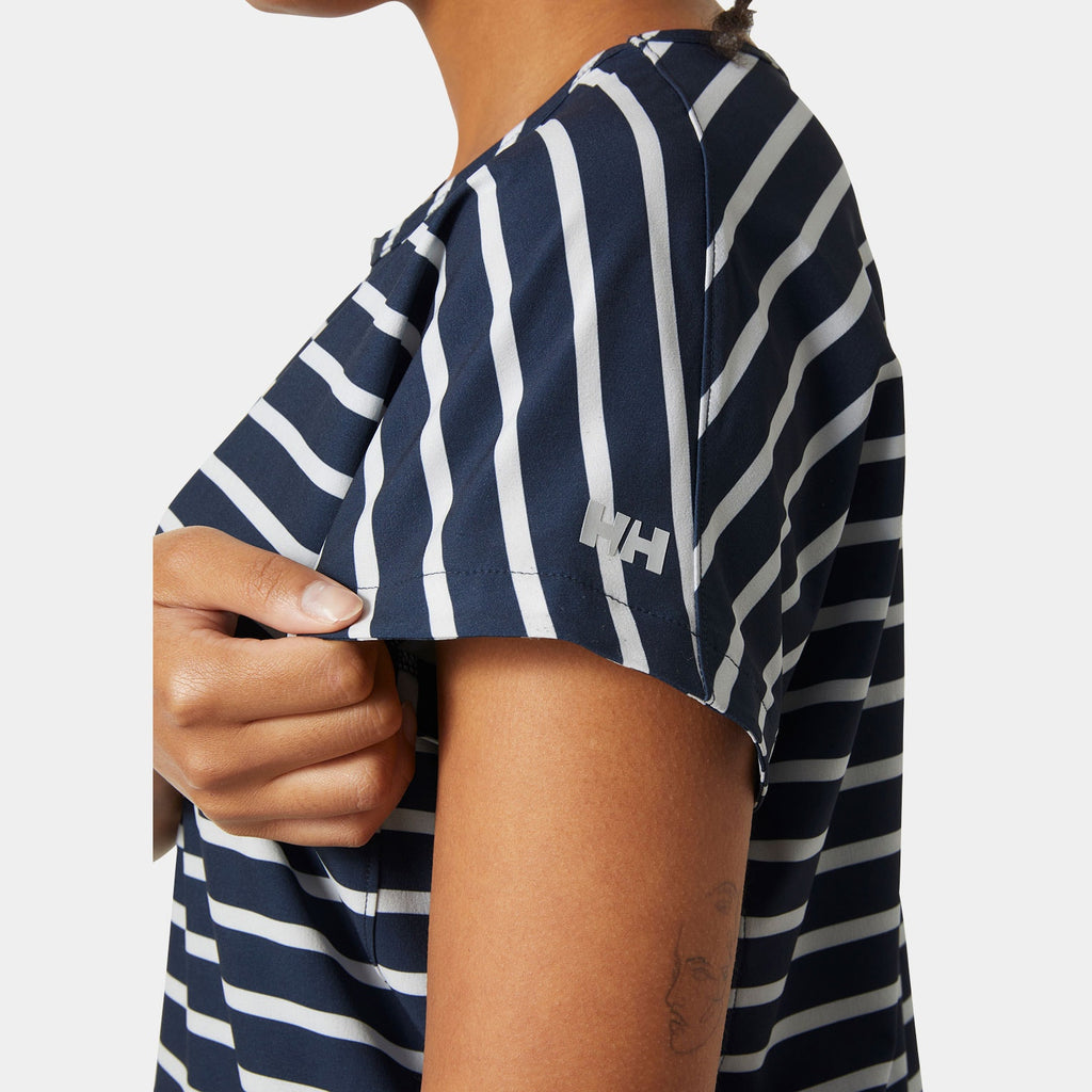 W THALIA SUMMER TOP, NAVY STRIPE, XL