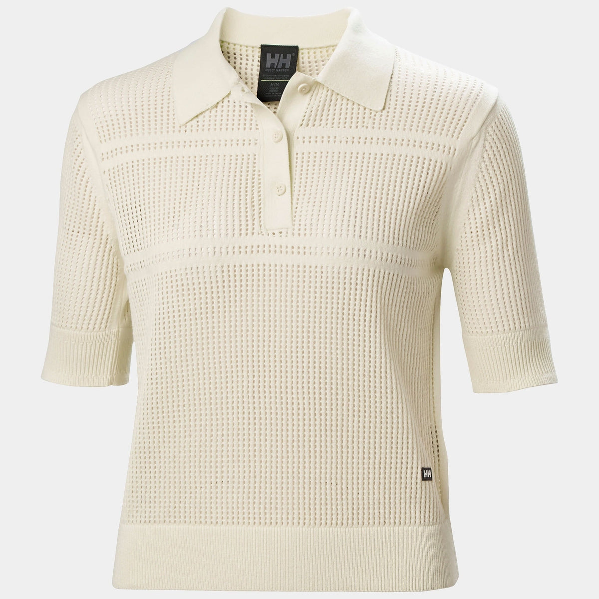 W SALT KNIT POLO, CREAM, XL