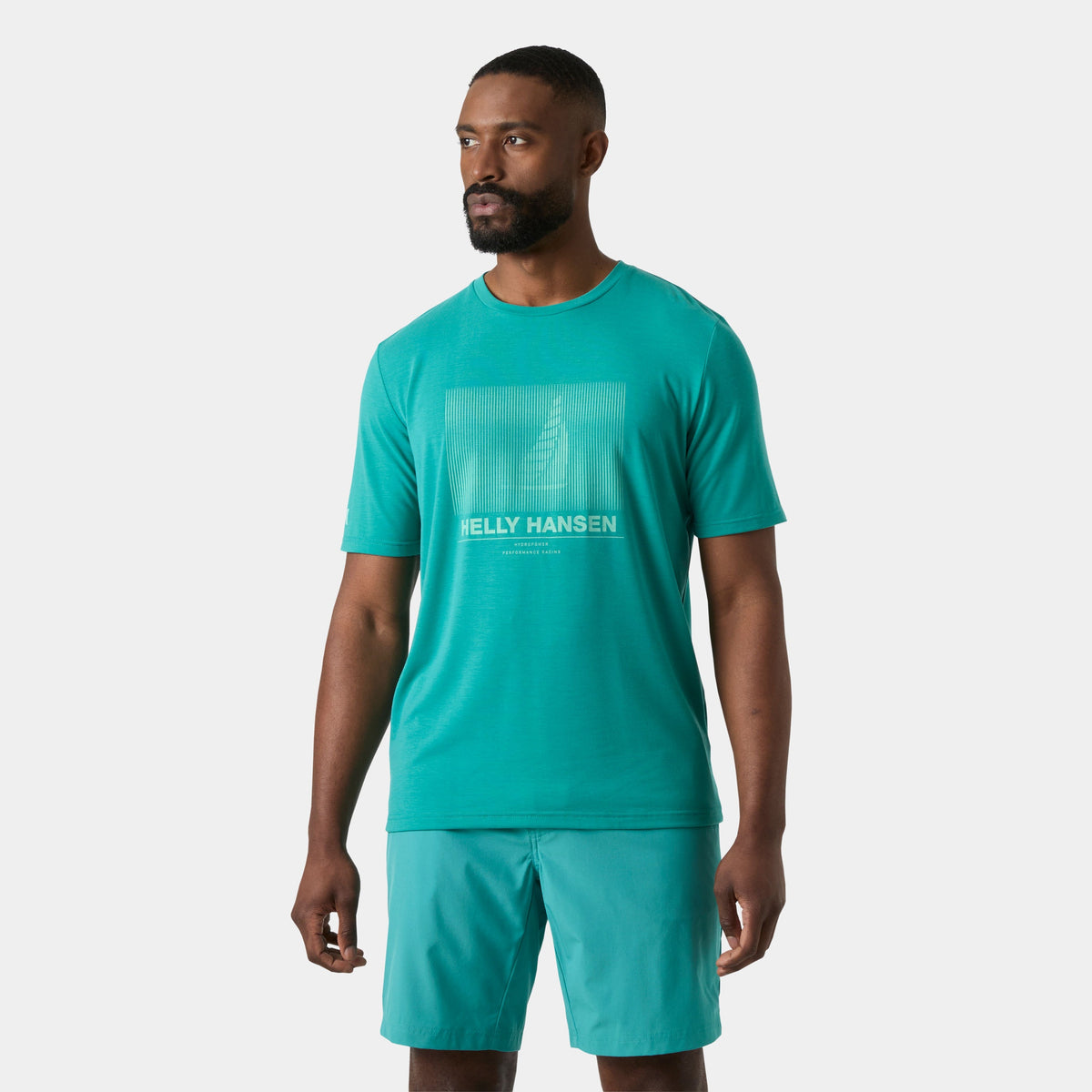 HP RACE GRAPHIC TSHIRT, DARK MINT, S