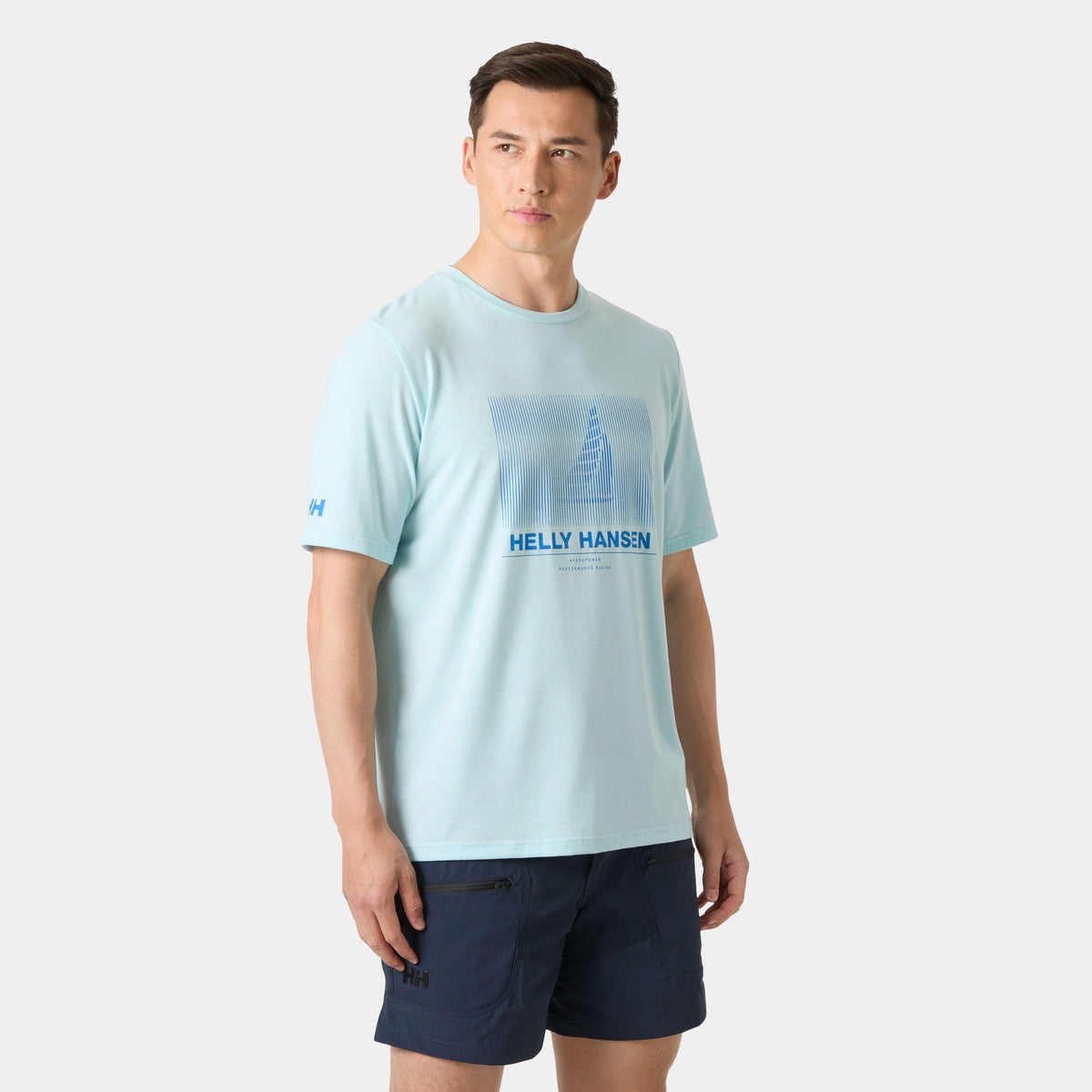 HP RACE GRAPHIC TSHIRT, BARELY BLUE, S