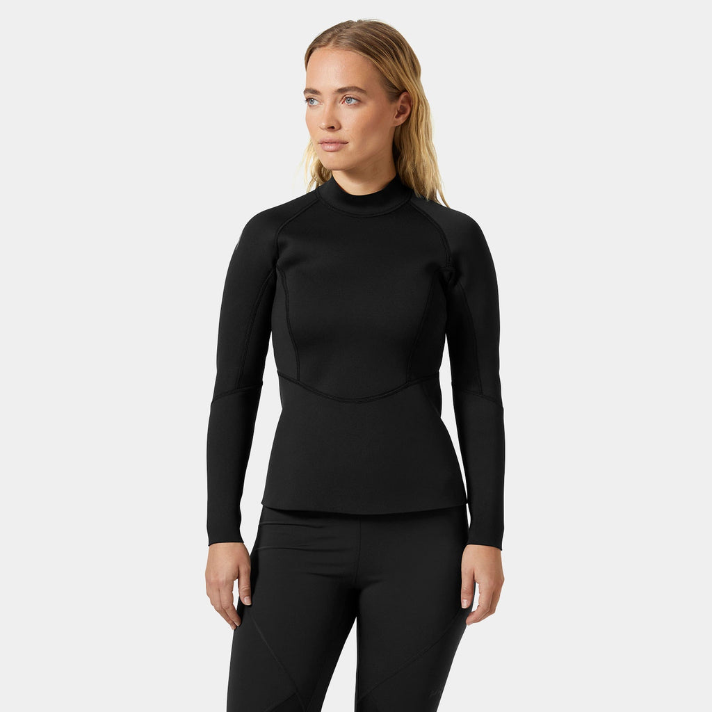 W WATERWEAR TOP, BLACK, L