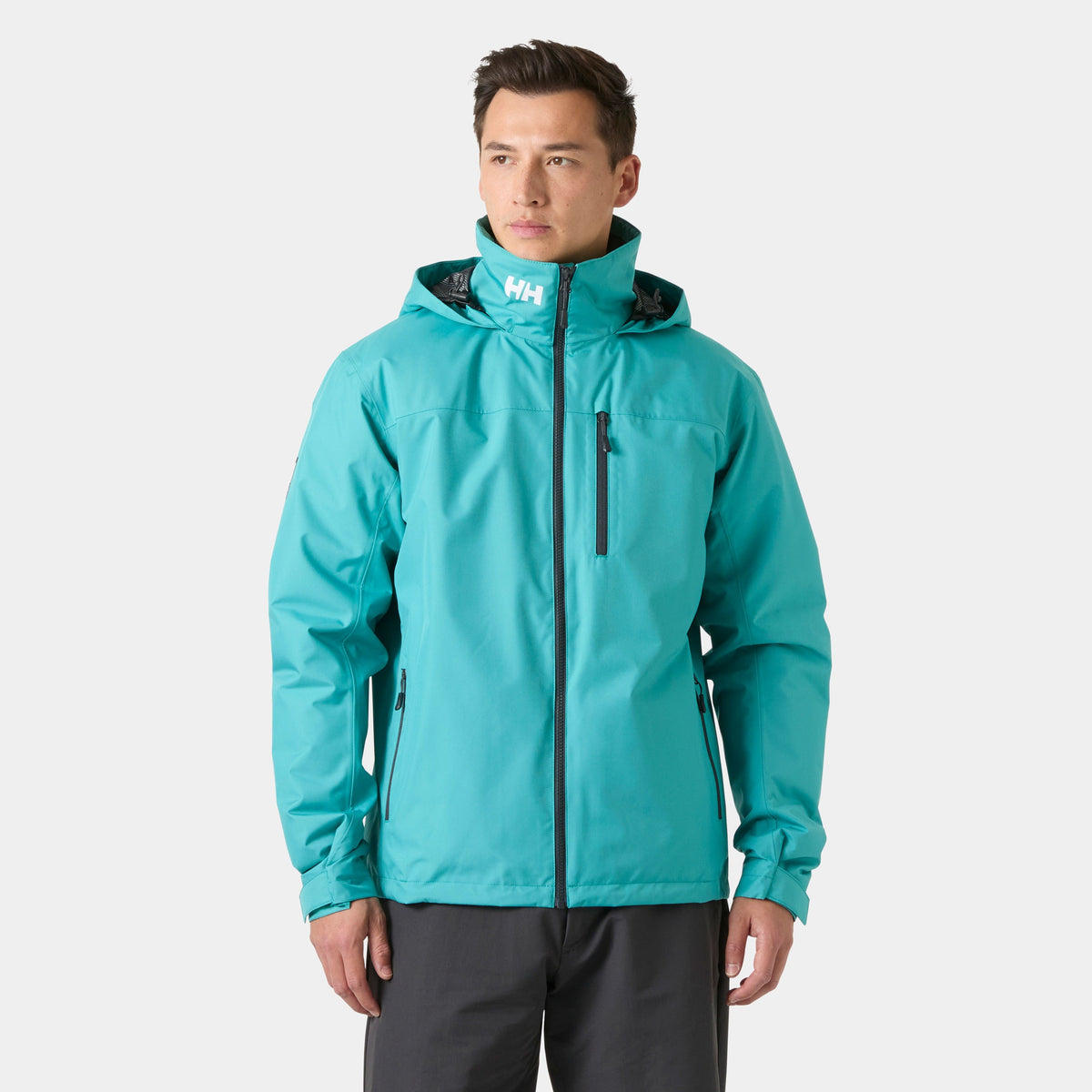 CREW HOODED MIDLAYER JACKET 2, DARK MINT, S