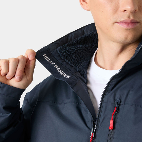 CREW HOODED MIDLAYER JACKET 2, NAVY, L