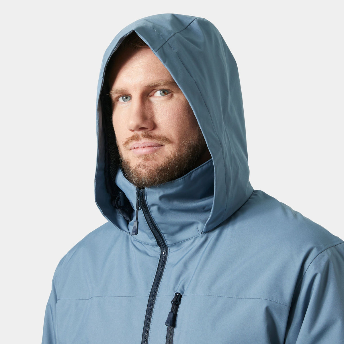 CREW HOODED MIDLAYER JACKET 2, WASHED NAVY, XXL