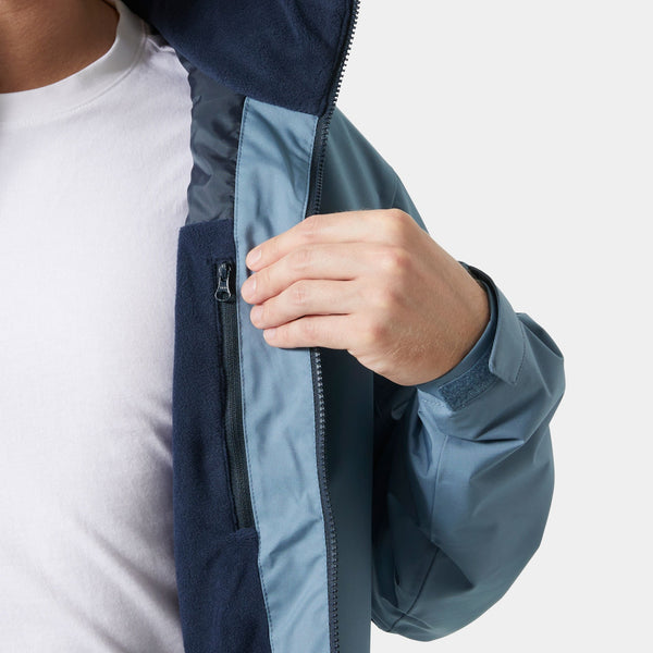 CREW HOODED MIDLAYER JACKET 2, WASHED NAVY, XXL