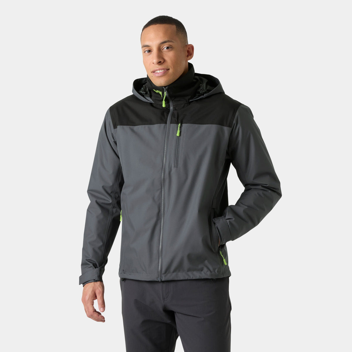 CREW HOODED MIDLAYER JACKET 2, THUNDER GRE, XXL