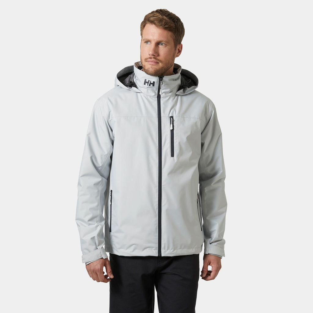 CREW HOODED MIDLAYER JACKET 2, GREY FOG, XXL