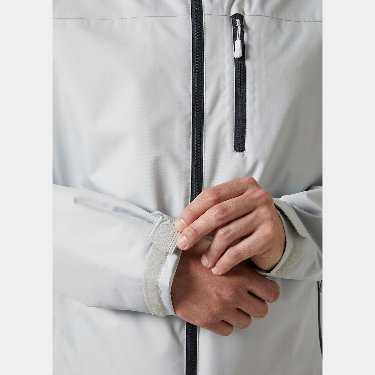 CREW HOODED MIDLAYER JACKET 2, GREY FOG, XXL