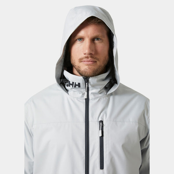 CREW HOODED MIDLAYER JACKET 2, GREY FOG, XXL