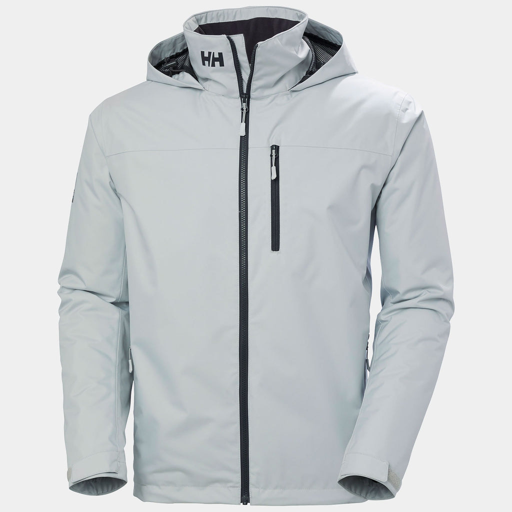 CREW HOODED MIDLAYER JACKET 2, GREY FOG, XXL