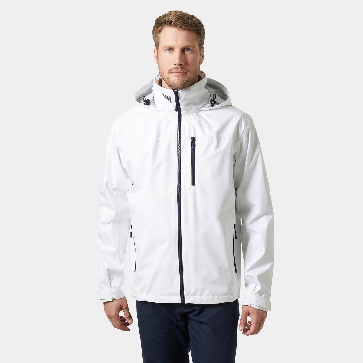 CREW HOODED JACKET 20, WHITE, XXL