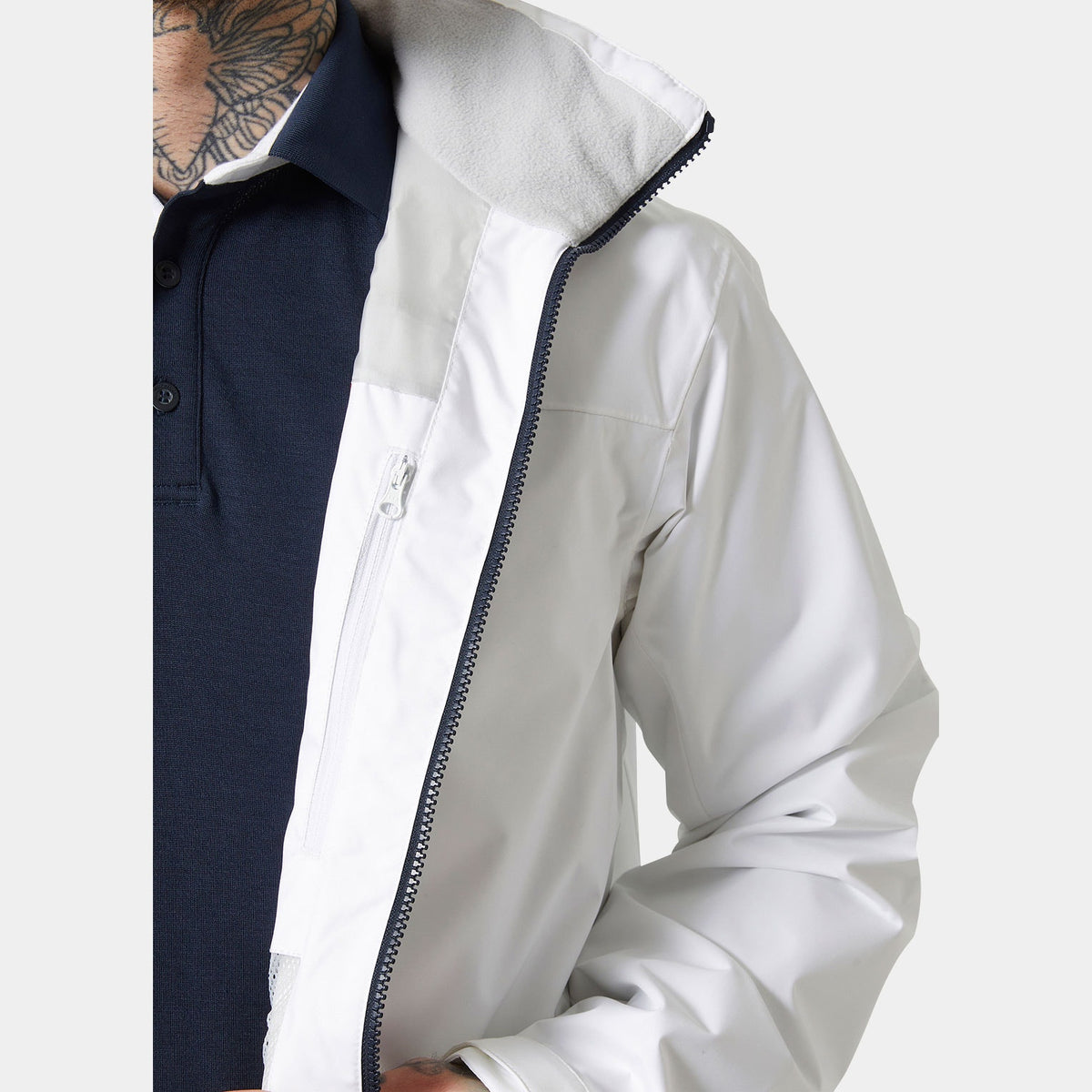 CREW HOODED JACKET 20, WHITE, XXL